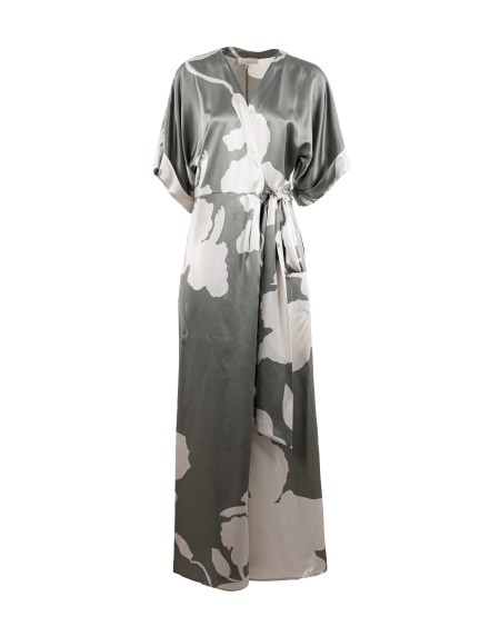 Shop ANTONELLI  Abito: Antonelli abito "Luna".
Modello a portafoglio.
Chiusura con fiocco in vita.
Maniche corte.
Composizione: 100% Seta.
Fabbricato in Italia.. LUNA N6898 293C-320